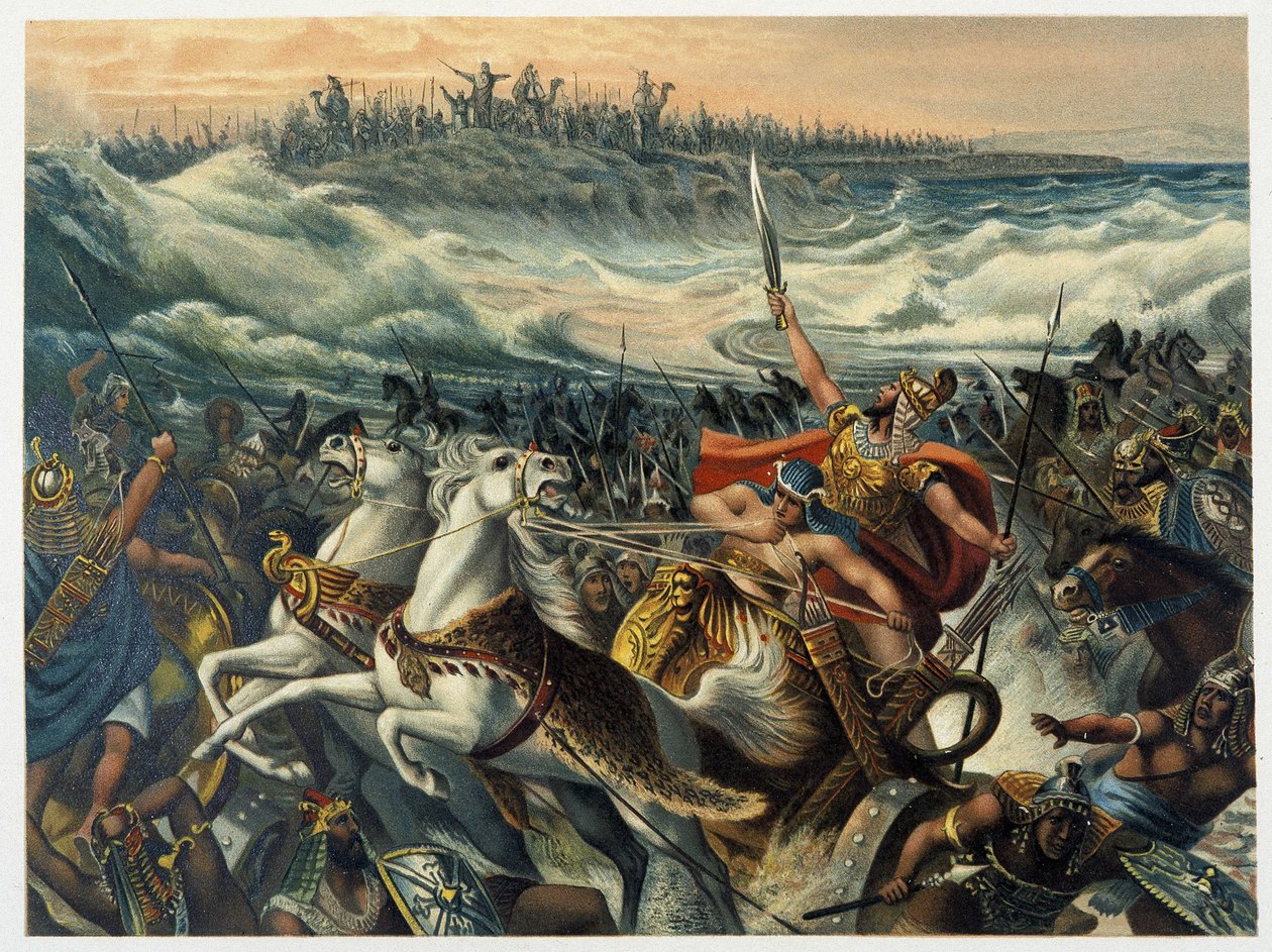 紅海で溺れるエジプト人-Giovanni Ladislao Sykora著「Aurea Bibbia classica: storia della rivelazione divina nell