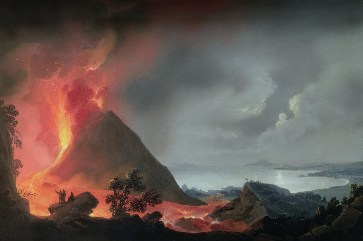 1810年のヴェスヴィオ火山の噴火 作： イタリア語学校