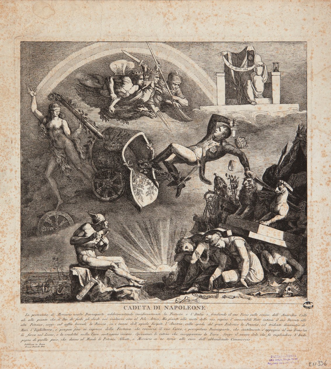 ナポレオンの陥落-1814年のイタリアの陥落の漫画 作： イタリア語学校