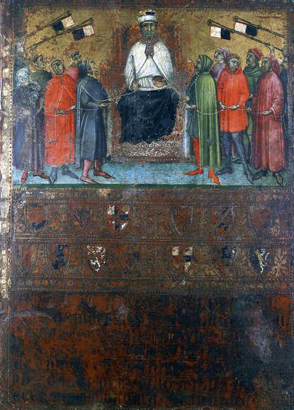 町の小切手を復元する政府、1385 作： イタリア語学校