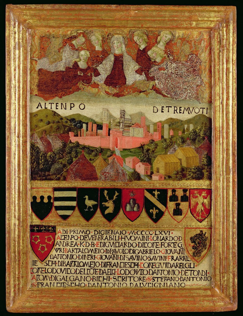 1466年の地震からシエナを守る聖母 作： イタリア語学校