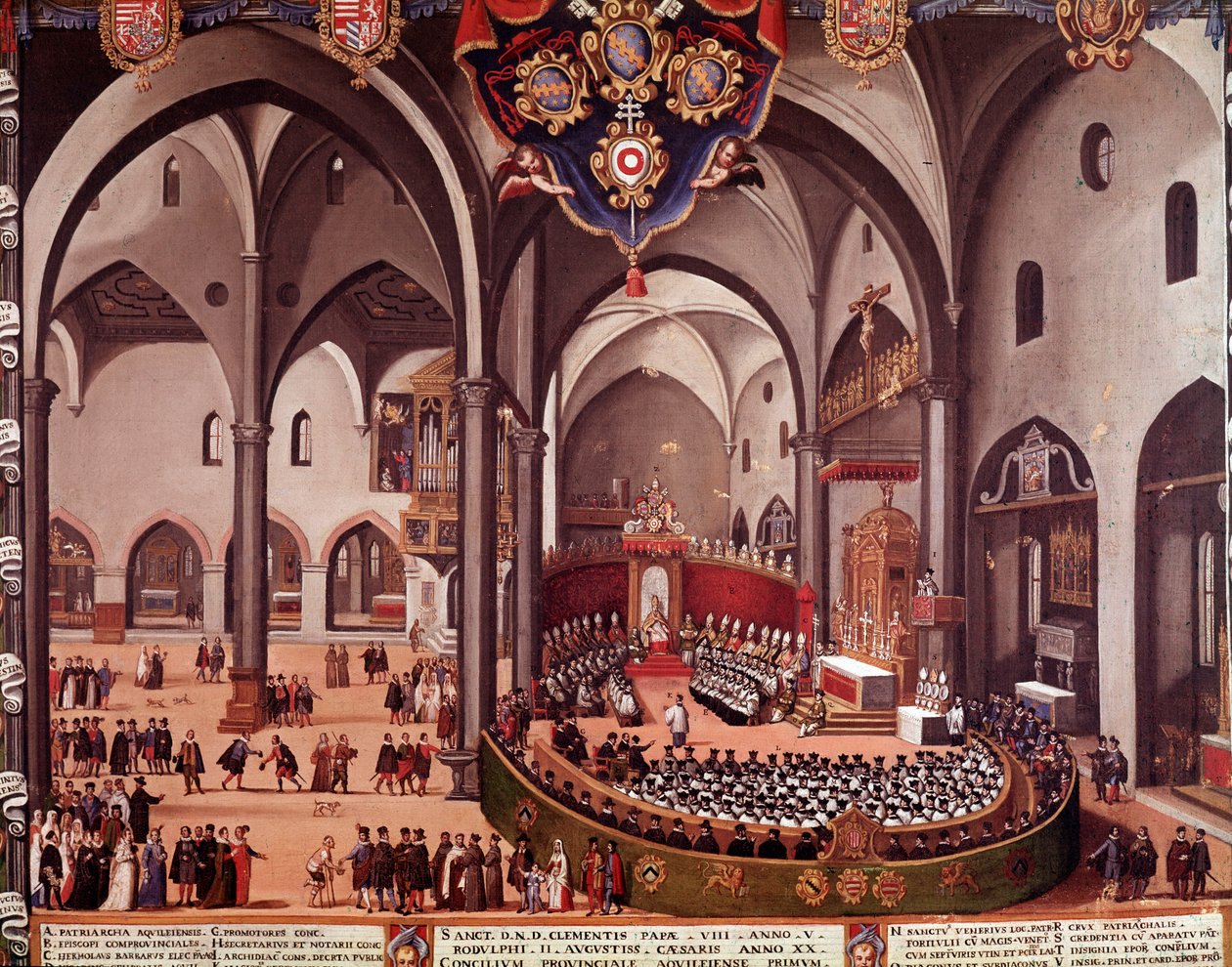1596年のアクイレイア公会議の様子（Council of Aquileia 作： イタリア語学校