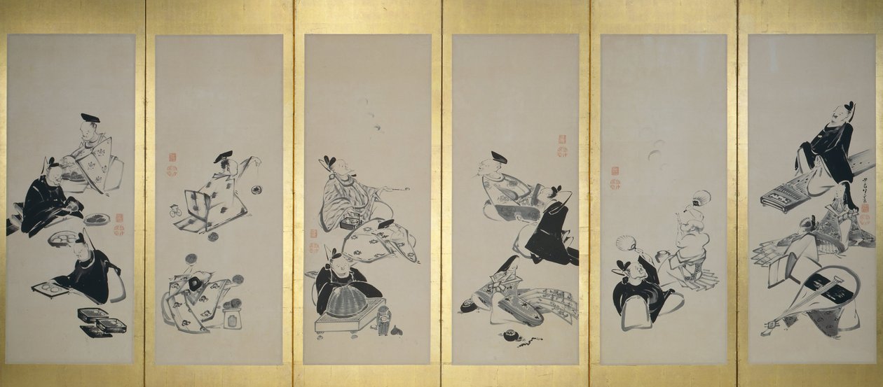 三十六不滅の詩人（ペアの1） 作： 伊藤若chu