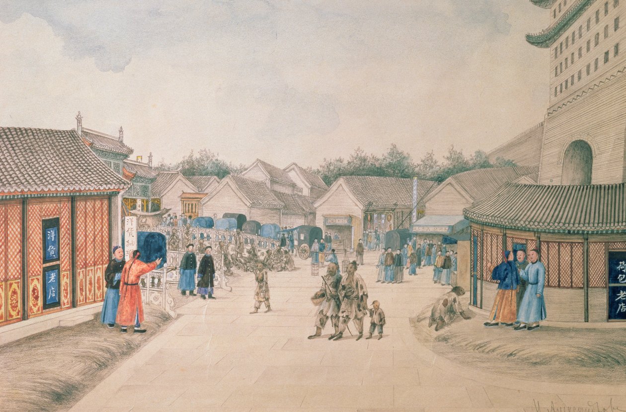 Tsyan-Minh橋、Chinese Sketches、1804-06から 作： イワン・アレクサンドロフ