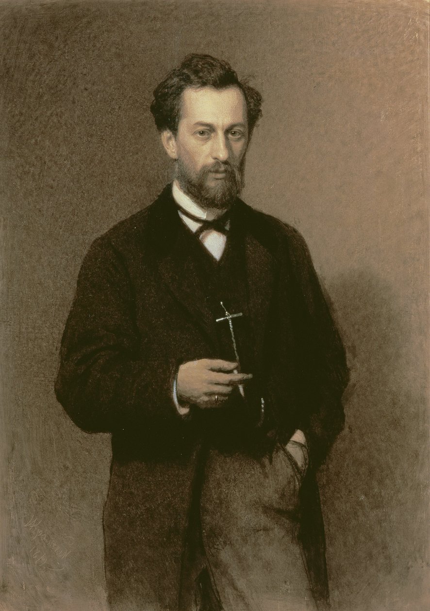 ミハイル・コンスタンティノビッチ・クロト（1832-1902）の肖像、1871 作： イワン・ニコラエヴィチ・クラムスコイ
