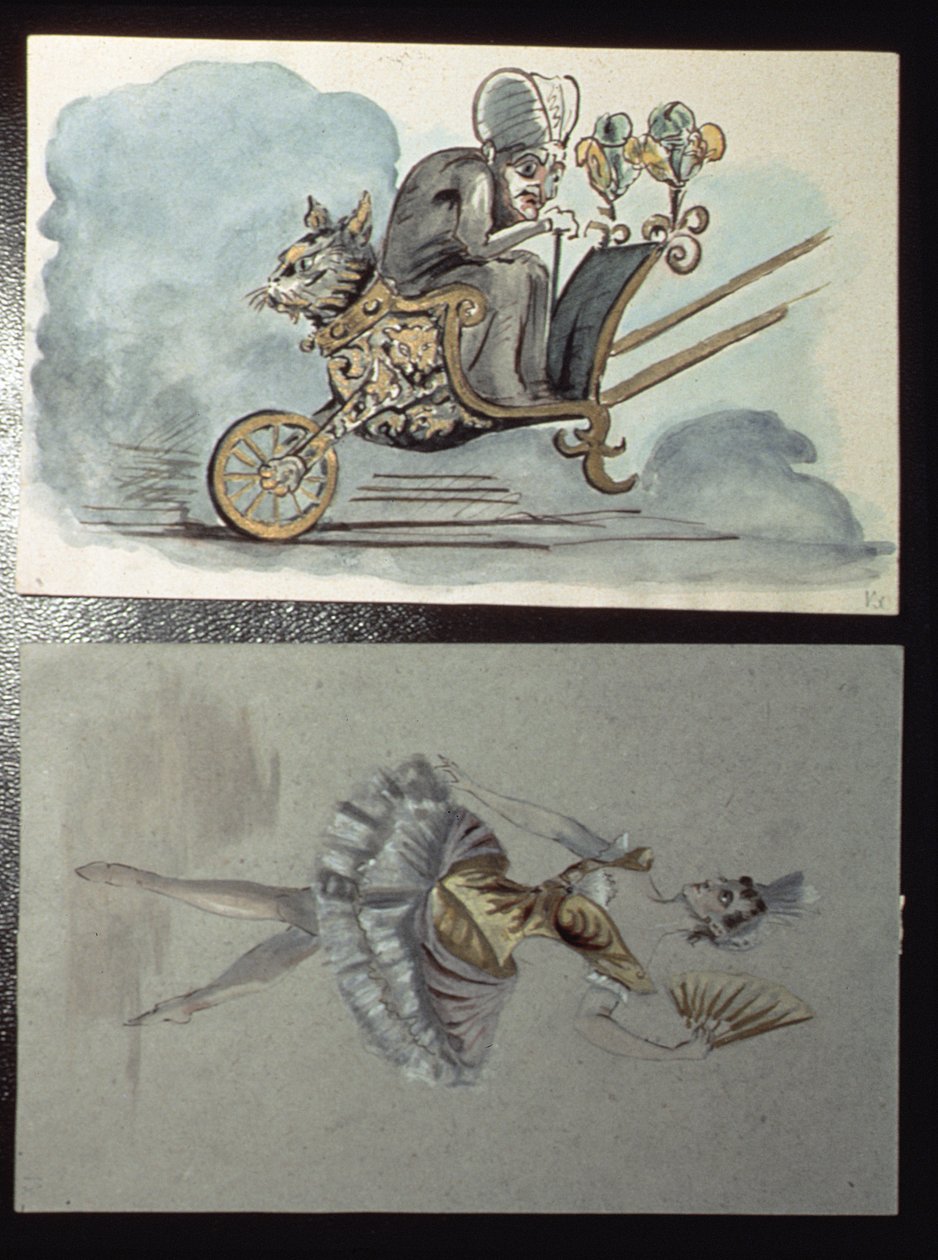チャイコフスキーによるバレエ「眠れる森の美女」の衣装デザイン（1840-93）c.1890 作： イワン・フセヴォロスキー
