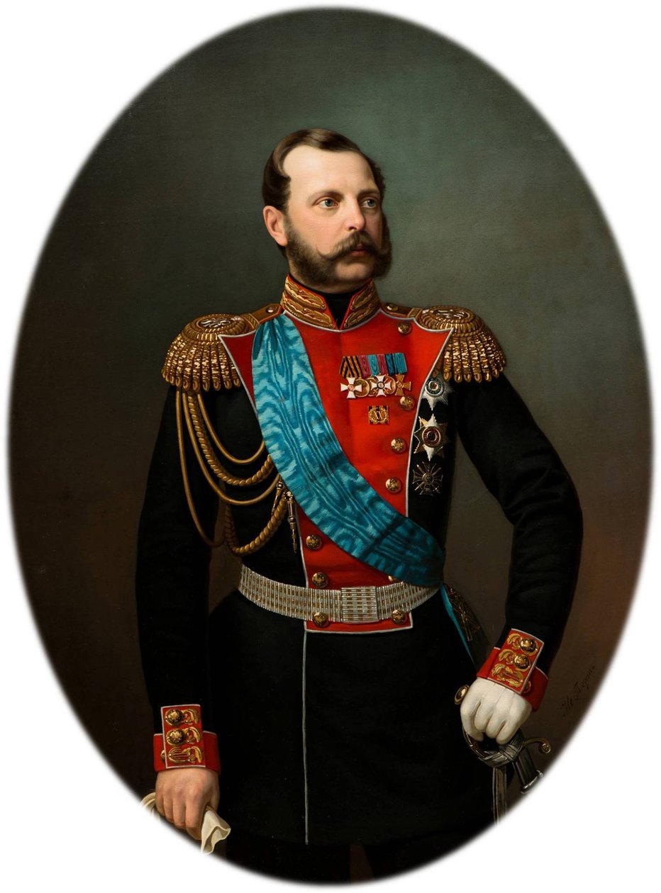 皇帝アレクサンドル 2 世の肖像 1818 ～ 1881 年、1860 年代 作： Ivan Alexeevich Tyurin