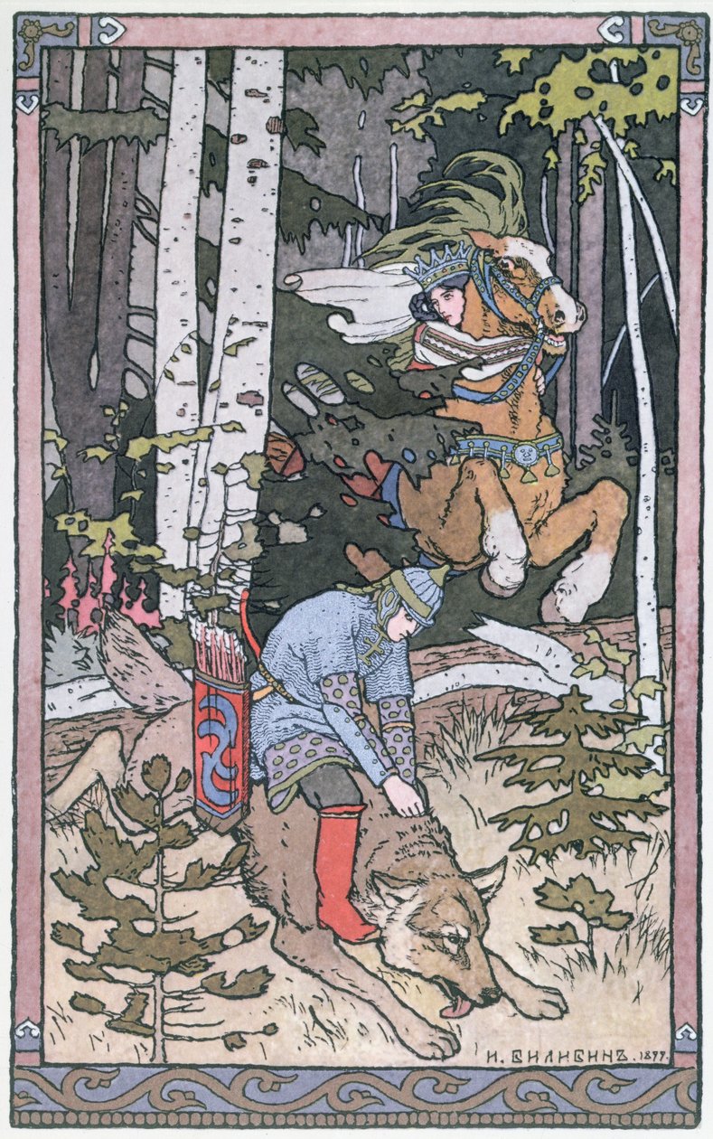 1899年のロシアのおとぎ話の場面 作： イワン・ヤコブレヴィチ・ビリビン