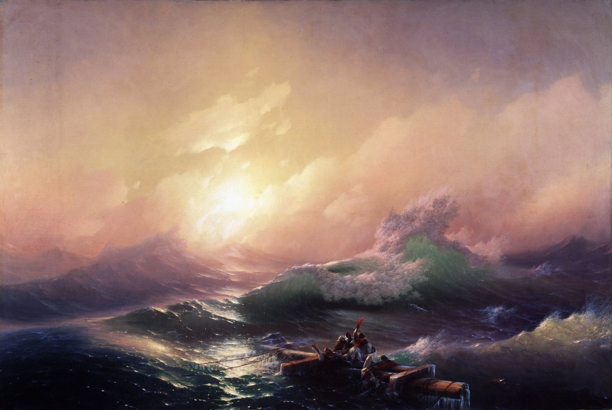 La neuvieme vague (第 9 の波)。 Peinture de Ivan Konstantinovich Aivazosky (Ivan Konstantinovitch Aivazovski) 作： イワン・コンスタンティノヴィッチ・アイバゾフスキー