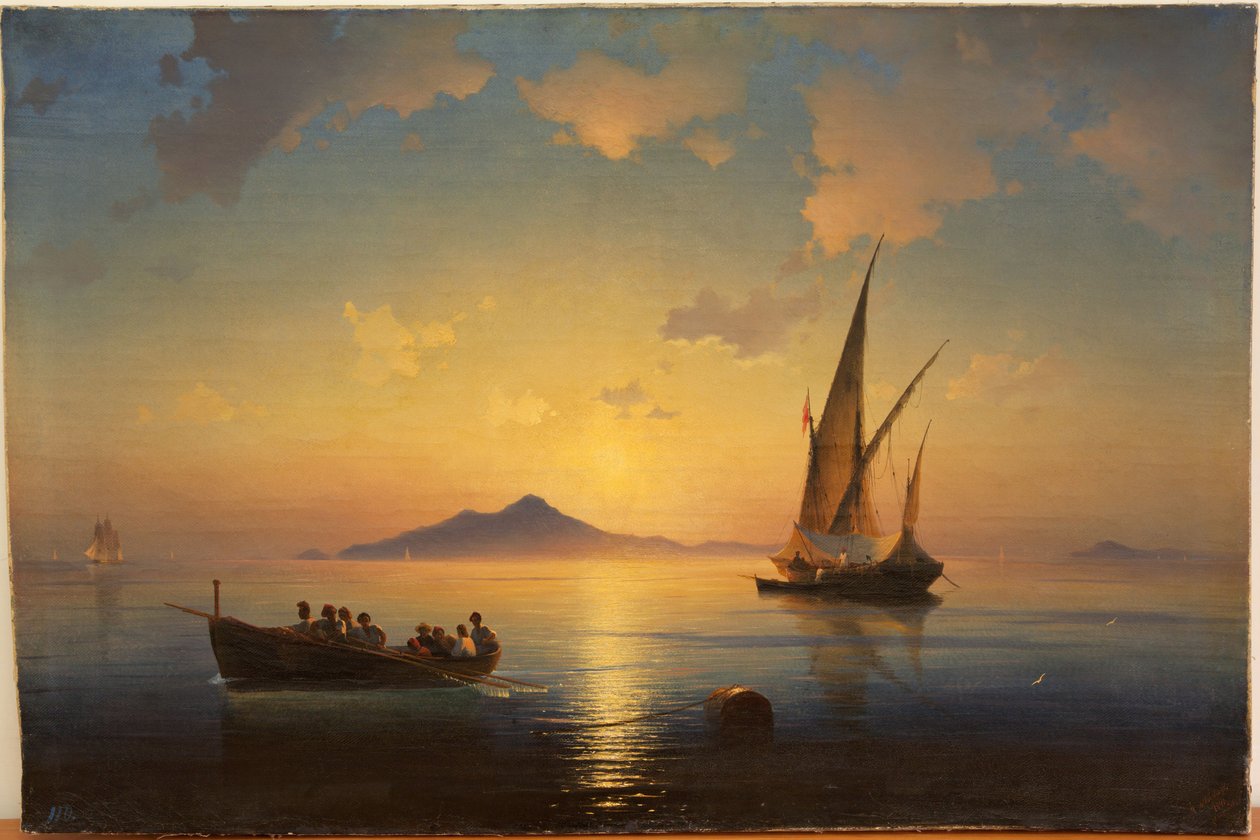 ナポリの海 par Aivazovsky, Ivan Konstantinovich (1817-1900) 作： イワン・コンスタンティノヴィッチ・アイバゾフスキー