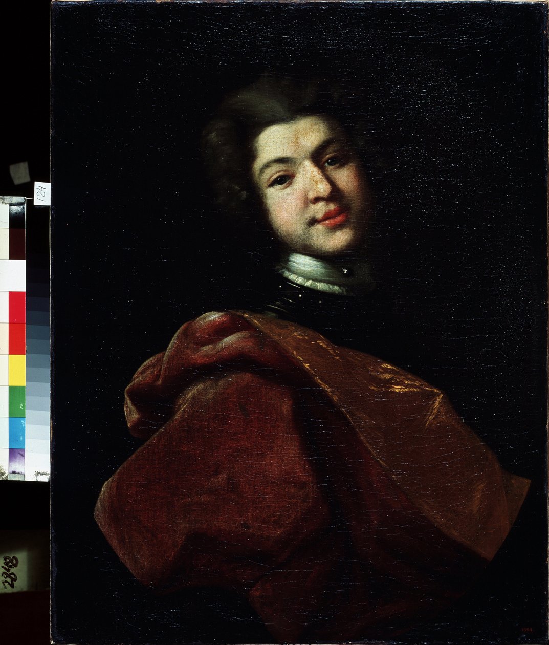 セルゲイ・ストロガノフ男爵 (1707-1756) の肖像 (セルゲイ・ストロガノフ男爵の肖像)。 Ivan Nikitich Nikitin (Nikitine) (1680 年頃 - 1742 年以降) による絵画、キャンバスに油彩 作： イワン・ニキチッチ・ニキチン