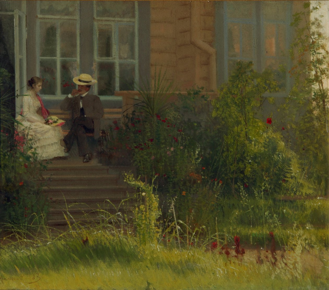 アーティストダーチャ、Siverskaya、1883年 作： イワン・ニコラエヴィチ・クラムスコイ