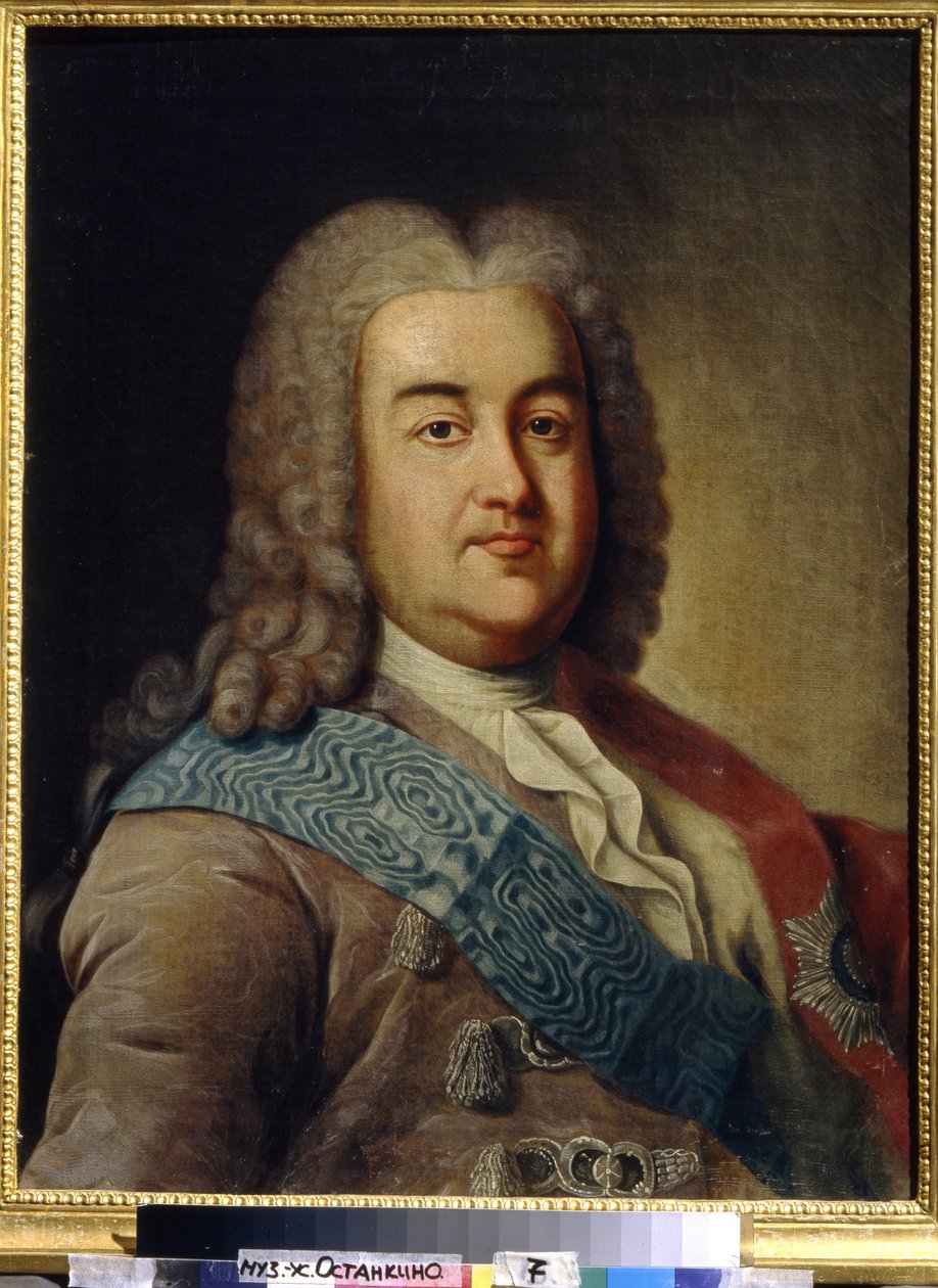 アレクシス・ミハイロヴィチ・チェルカスキー王子（1680-1742）の肖像（A.M.チェルカスキー王子の肖像）。 Ivan Petrovich Argunov (Argunov) (1729-1802) による絵画、キャンバスに油彩、18 世紀半ば。 18世紀のロシア美術。 国立陶磁器博物館 作： イワン・ペトロヴィッチ・アルグノフ