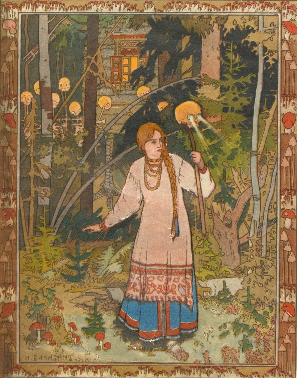 Vasilisa the Beautiful Illustration to the Book Vasilisa the Beautiful、1900 作： イワン・ヤコブレヴィチ・ビリビン