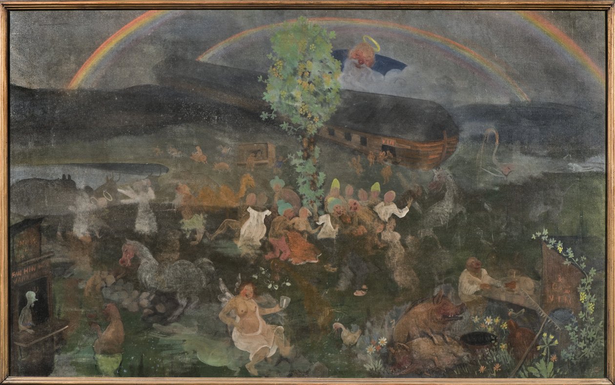 The Ark - The Ark, by Arosenius, Ivar (1878-1909).テンペラ、キャンバスサイズ：90x145.5cmストックホルム国立博物館 作： イヴァー・アクセル・ヘンリック・アロセニウス