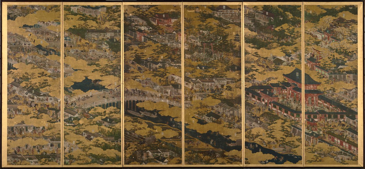 京都とその周辺の風景 作： 岩佐又兵衛