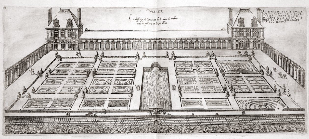 シャトードヴァレリーの庭園、レプラスベルバスティモンドフランスから1570年代を公開 作： J.アンドルーエデュセルソー