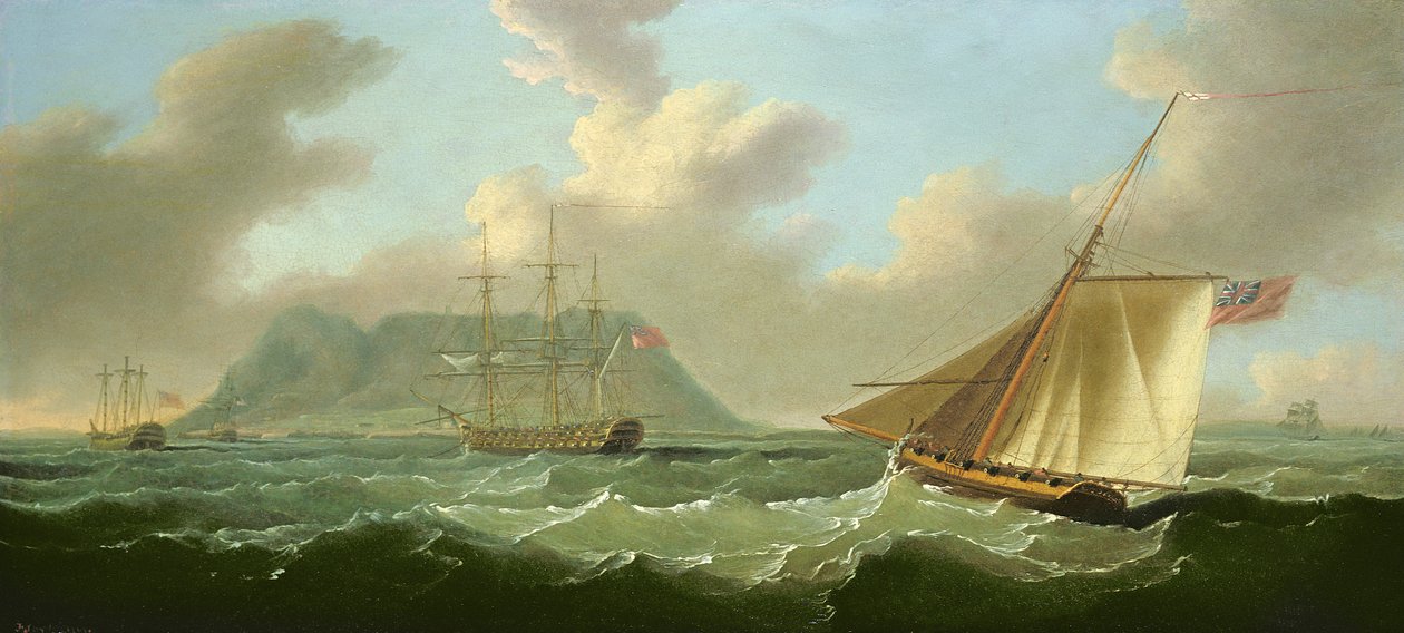 ケープタウン沖の発送、1806 作： J・フランシス・ザルトリウス