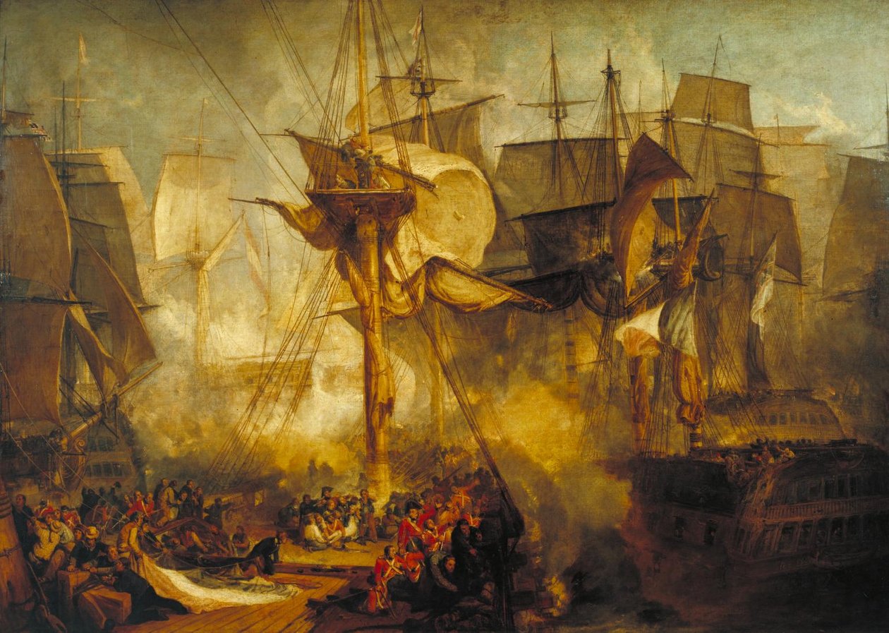 トラファルガーの戦い（1806） 作： ジョセフ・マロード・ウィリアム・ターナー