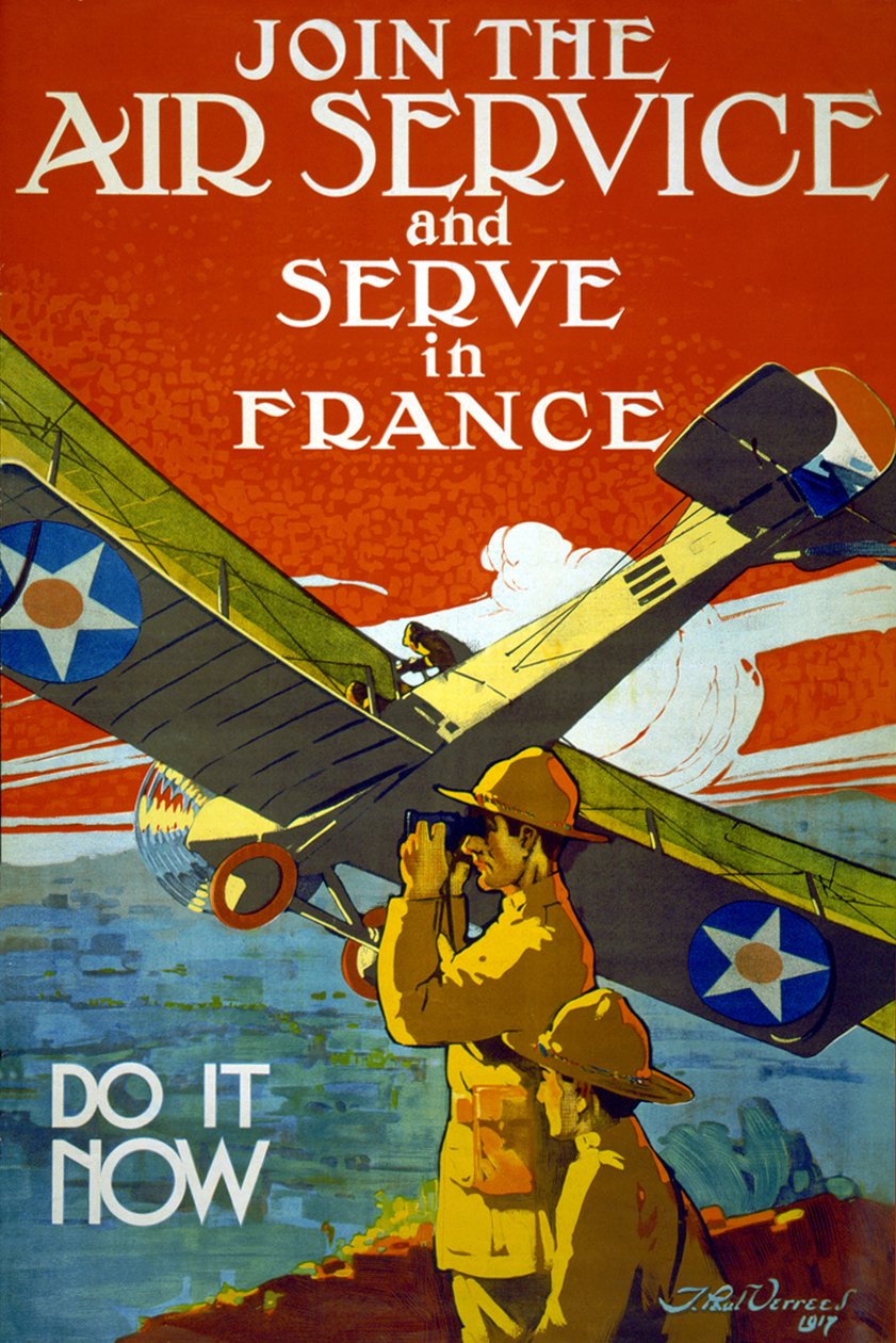 航空サービスに参加する、1917 作： J.ポールヴェリーズ