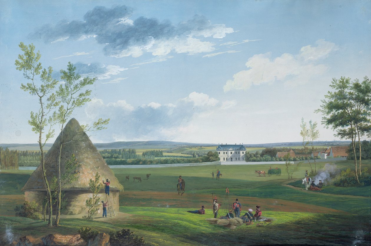 1814年にエサ城とコサックによって占領された公園 作： J.ランドン