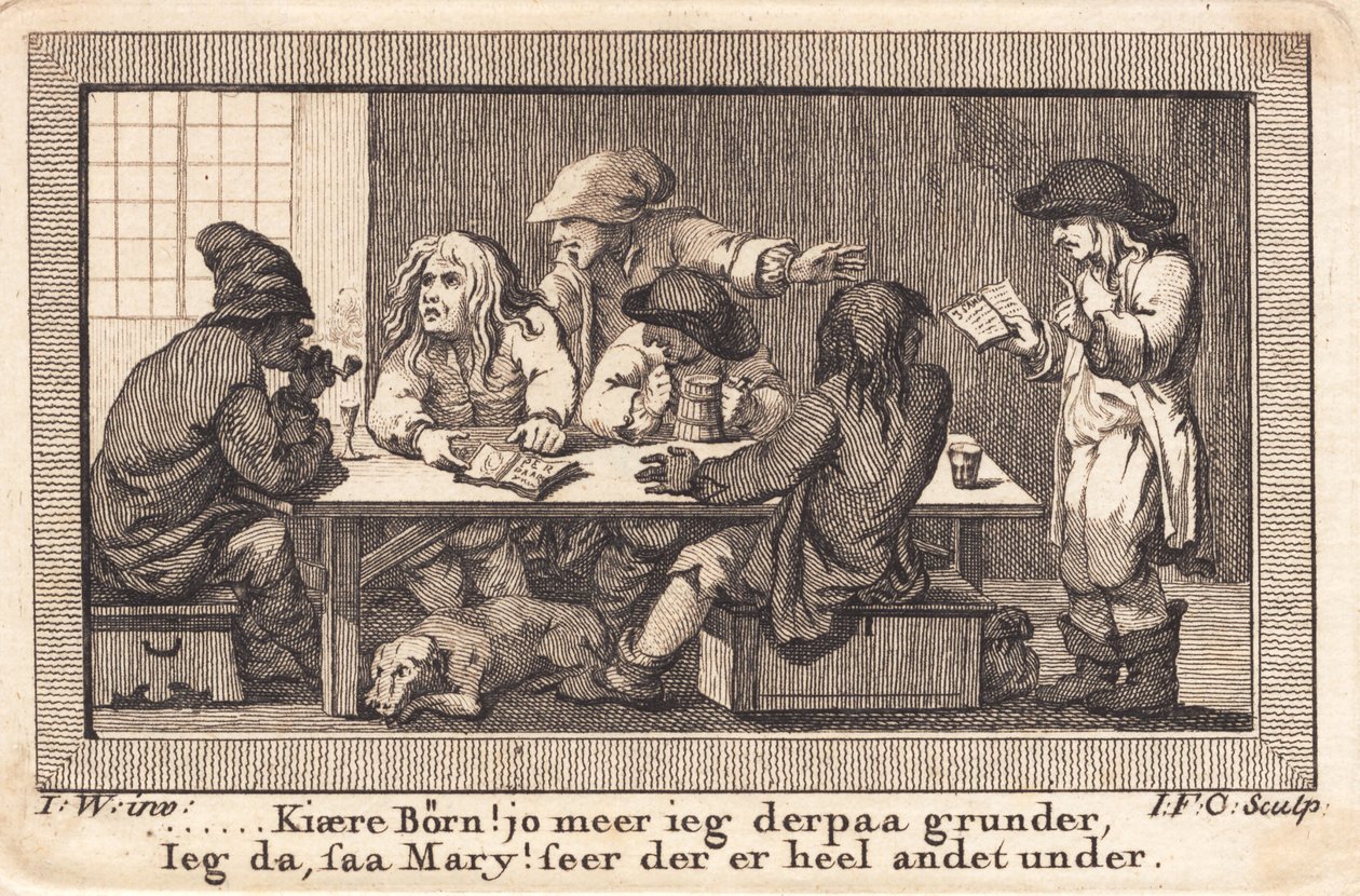 Peder Paars の詩は 3 頭の鹿の旅館で審査されます 作： JFクレメンス