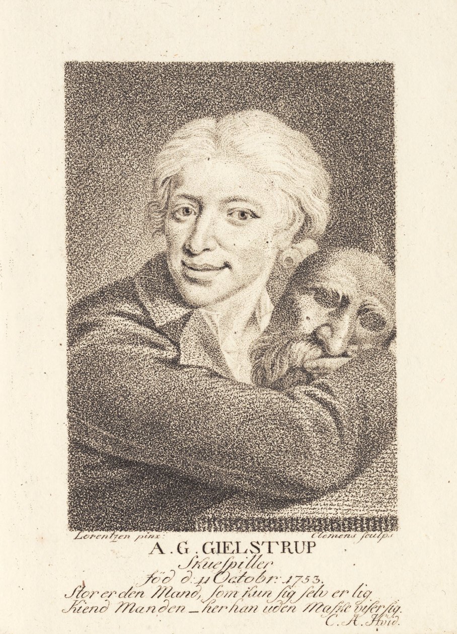俳優のアダム・ゴットロブ・ギールストラップ (1753-1830) 作： JFクレメンス