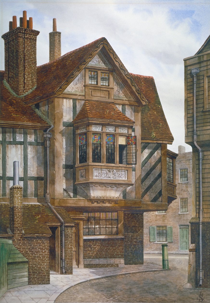 ロンドン市ビショップスゲートの住宅、1860年。 作： JLスチュワート