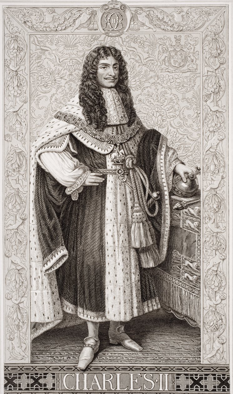 チャールズ2世（1630〜85年）「Illustrations of English and Scottish History」Volume I 作： JLウィリアムズ