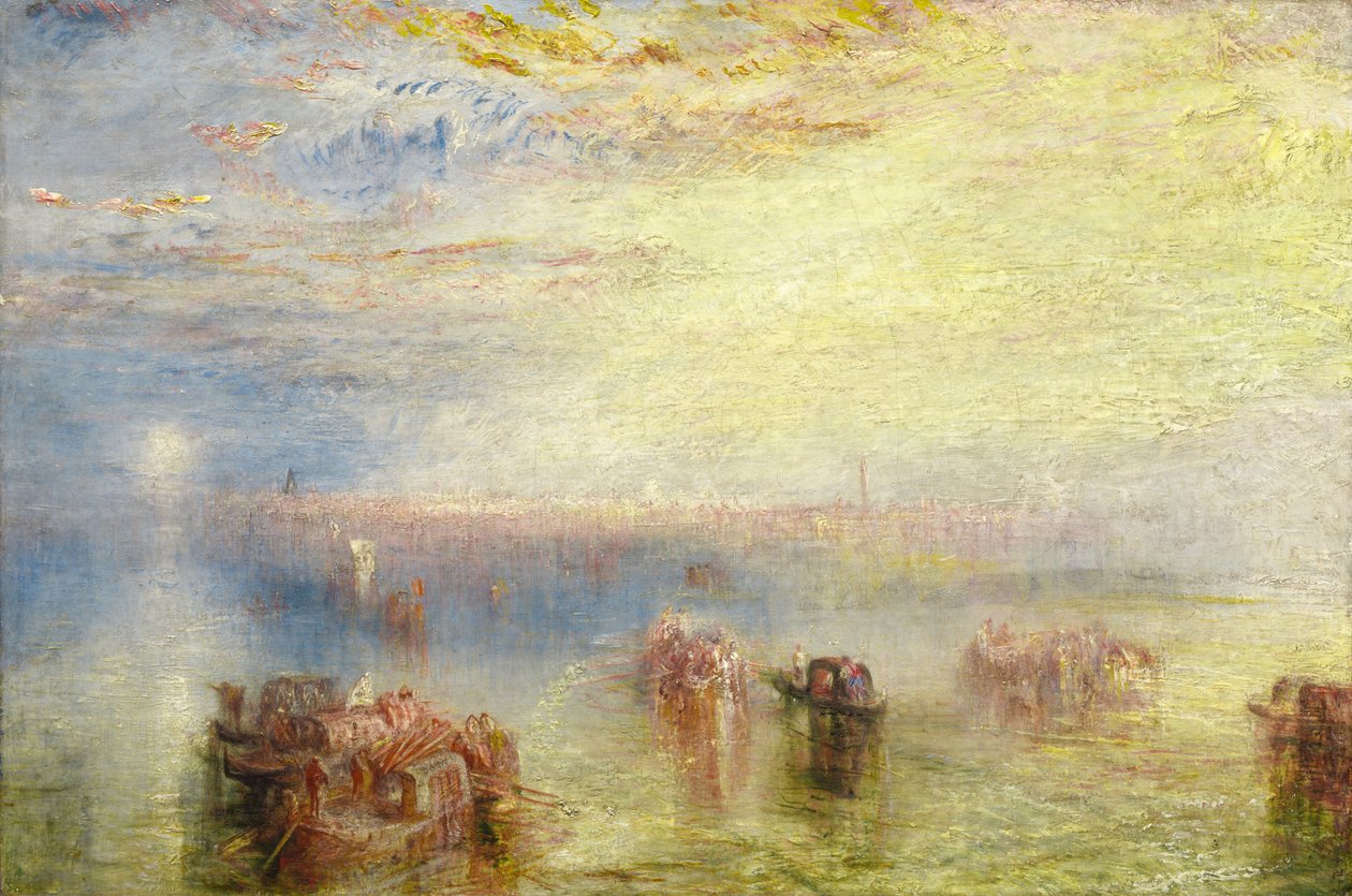 ベニスへのアプローチ（1844年 作： ジョセフ・マロード・ウィリアム・ターナー