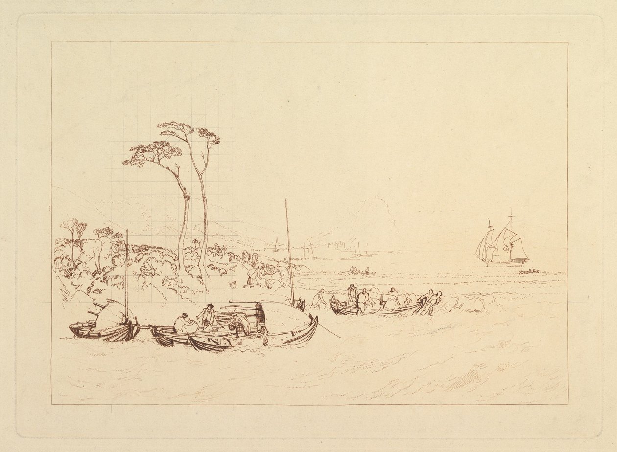 Inverary 城と町、スコットランド Libery Studiorum、パート XIII、1816 年。 作： ジョセフ・マロード・ウィリアム・ターナー