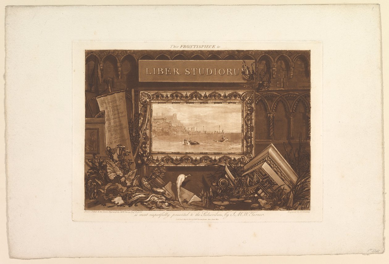Liber Studiorum の口絵、1812 年 5 月。 作： ジョセフ・マロード・ウィリアム・ターナー