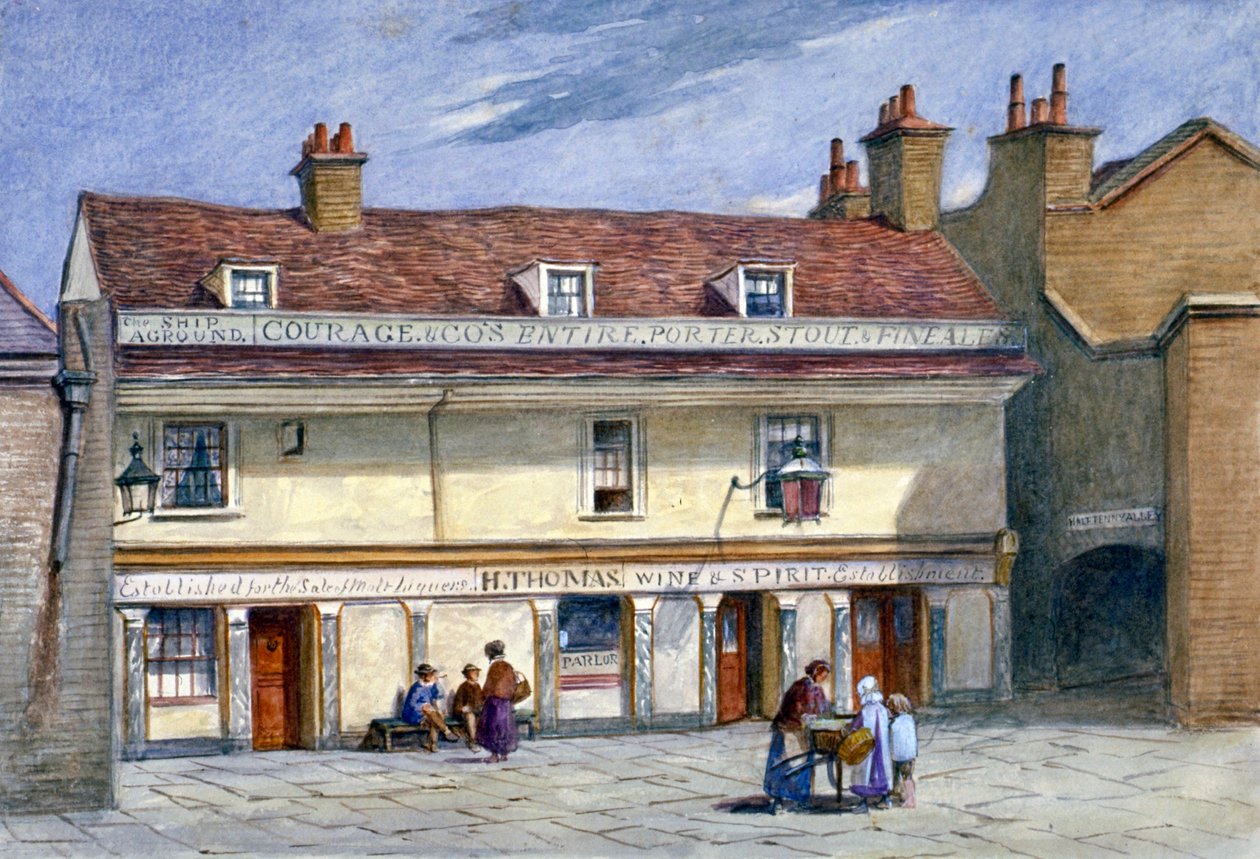 The Ship Aground Public House、Wolseley Street、Bermondsey、ロンドン、C1875。 作： JTウィルソン