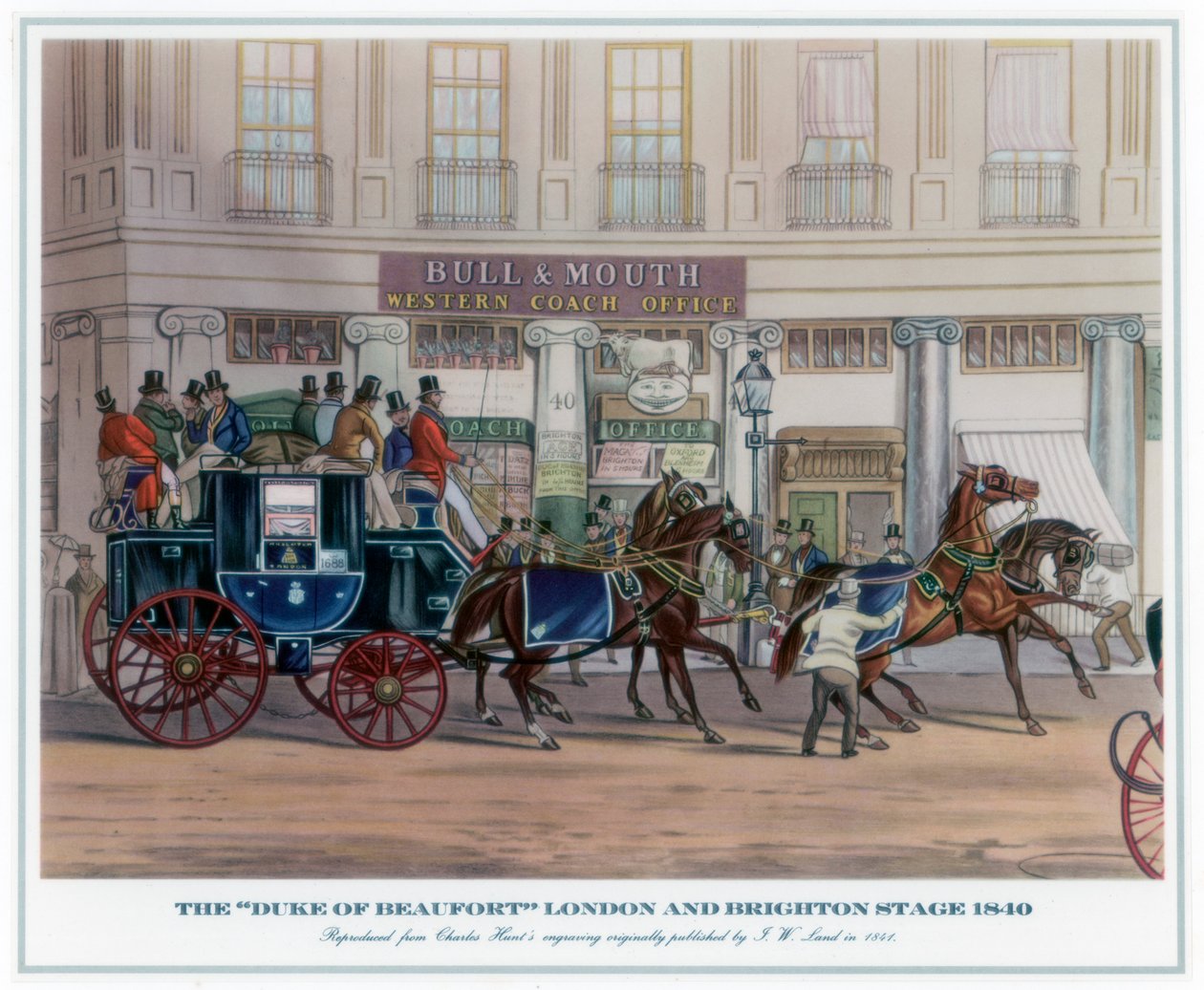 「ビューフォート公爵」ロンドンとブライトンの舞台、1840年、1841年。 作： JWランド