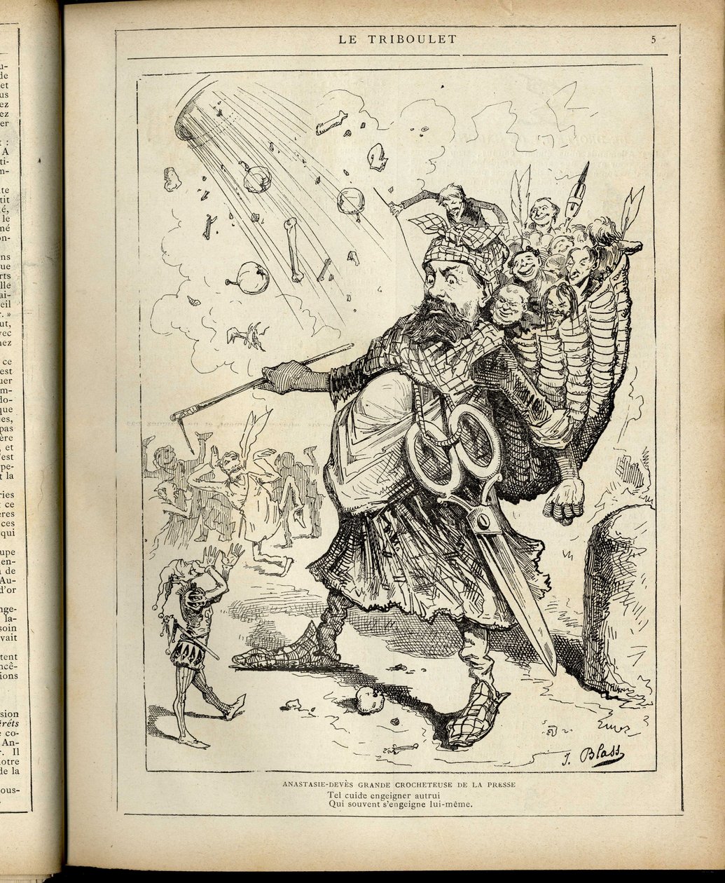 ル・トリブーレ』に掲載されたJ.ブラス（1847-1892）のイラスト 作： J. (1847 1892) 蒼白