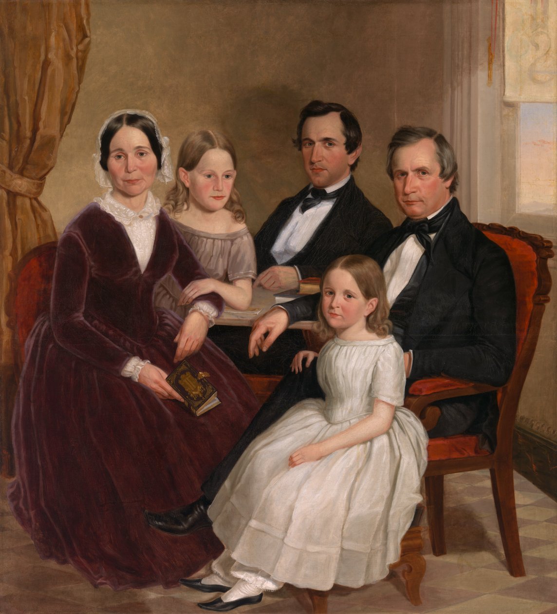 ウィリアム・ジャービス・ハフと家族、c。 1852-1853。 作： J.ブレイトンウィルコックス