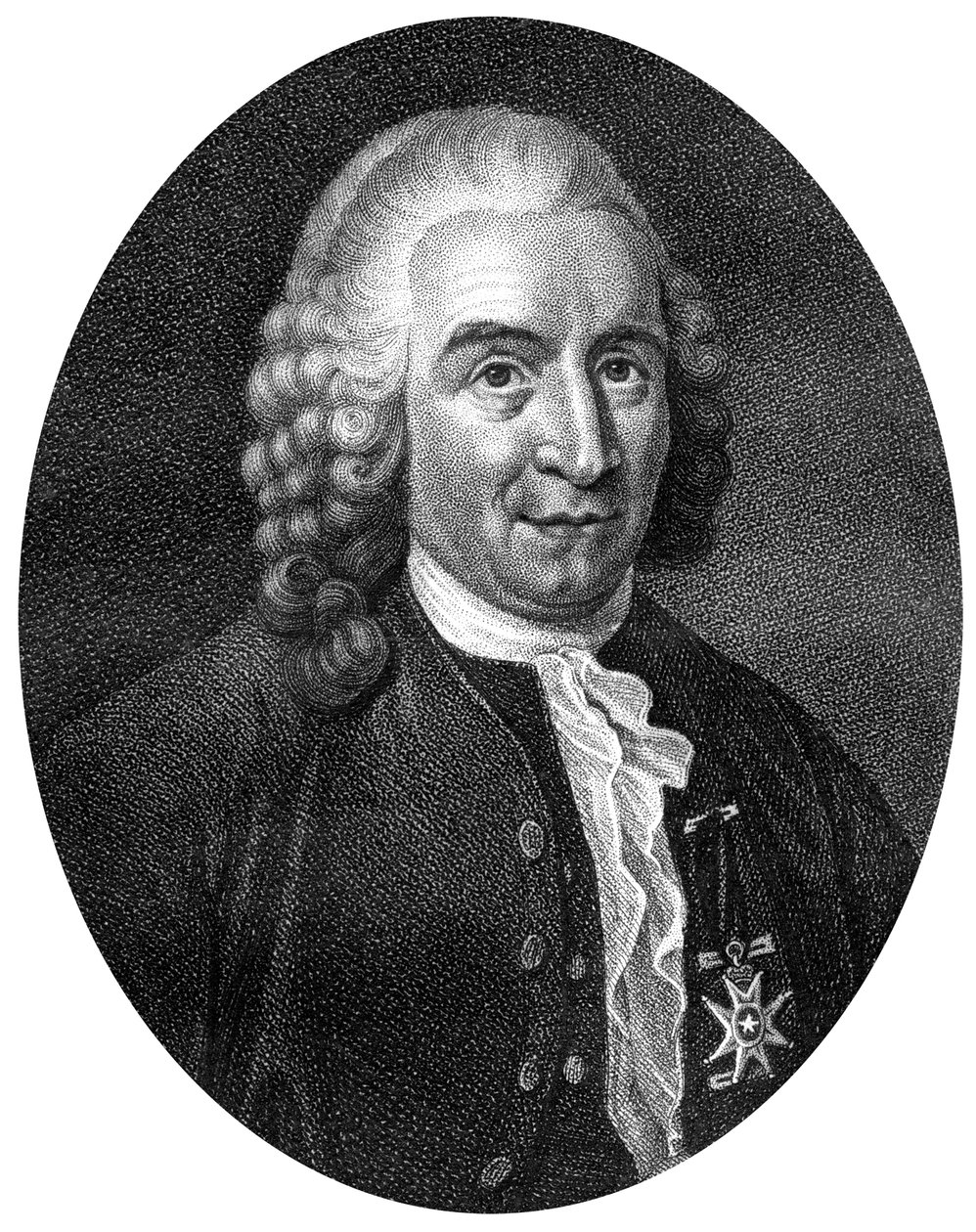 Carolus Linnaeus、18世紀スウェーデンの植物学者、医師、動物学者、1812年。 作： J・チャップマン