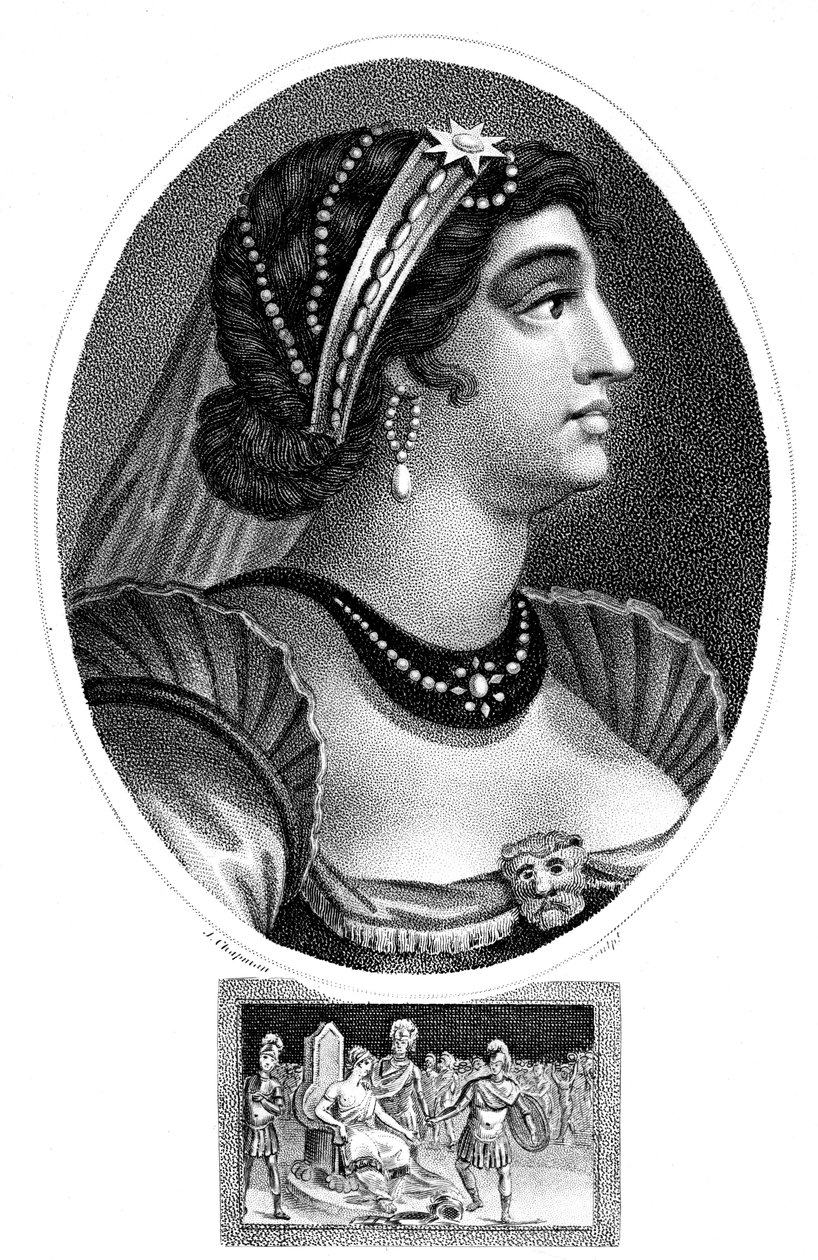 クレオパトラ、エジプトの女王、1804年。 作： J・チャップマン