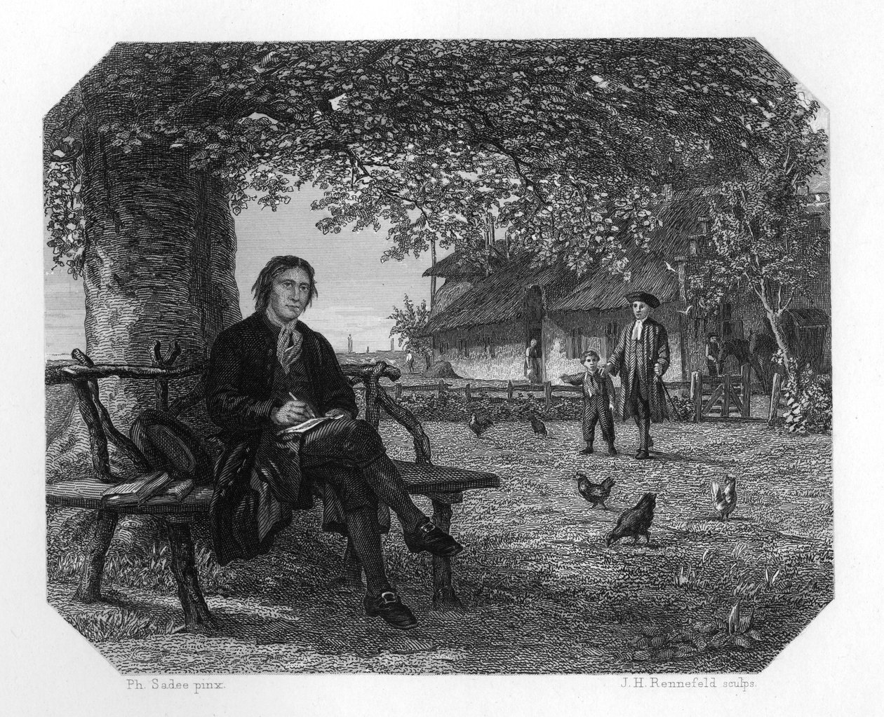 Hubert KorneliszとJustus van Effen、c1870。 作： YHレンネフェルト