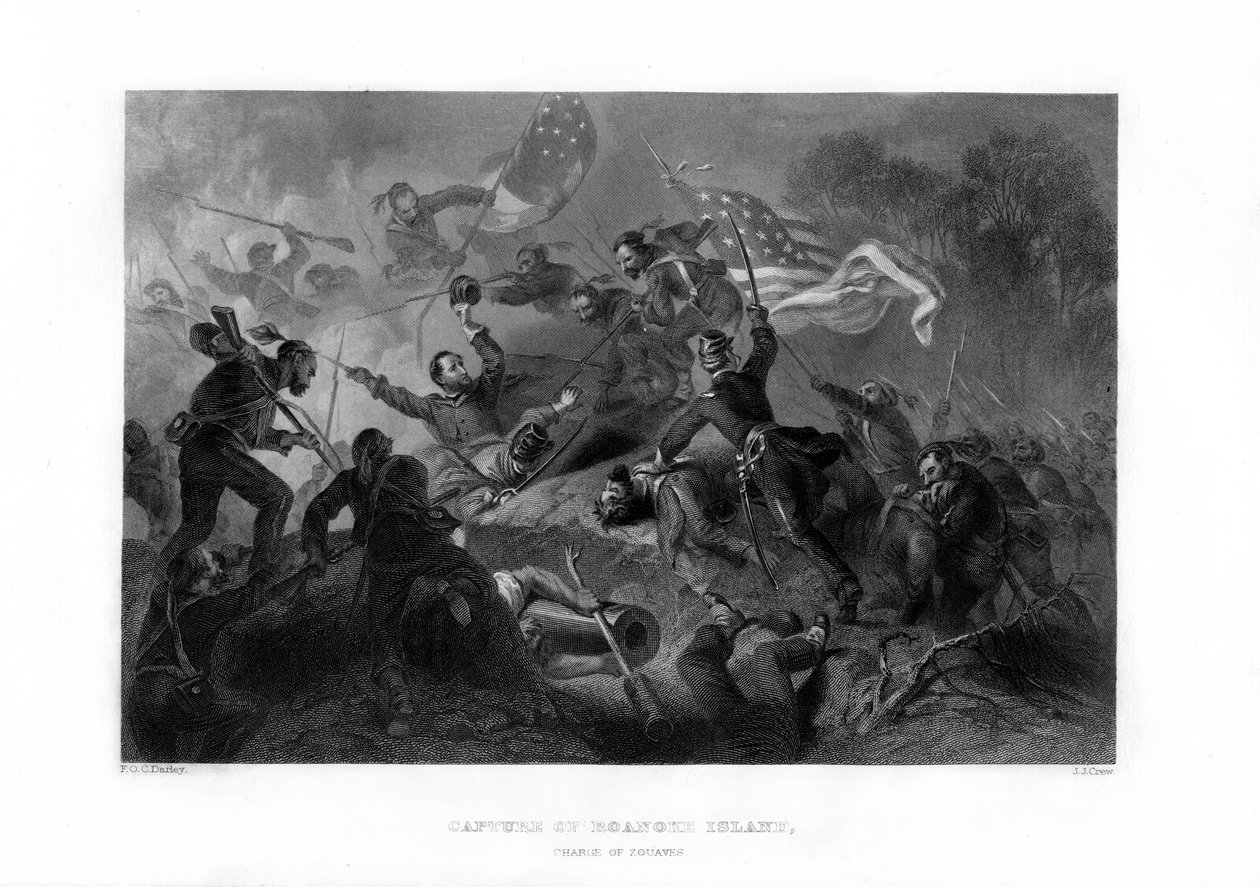 Zouavesの担当、ロアノーク島の捕獲、ノースカロライナ、1862-1867。 作： JJクルー