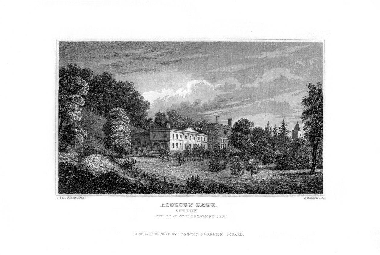 Aldbury Park、サリー、1829年。 作： J.ロジャース
