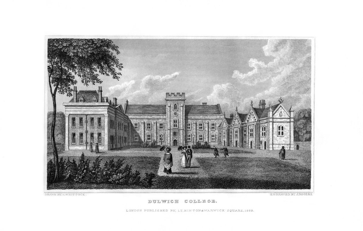 ダルウィッチ大学、ロンドン、1829年。 作： J.ロジャース