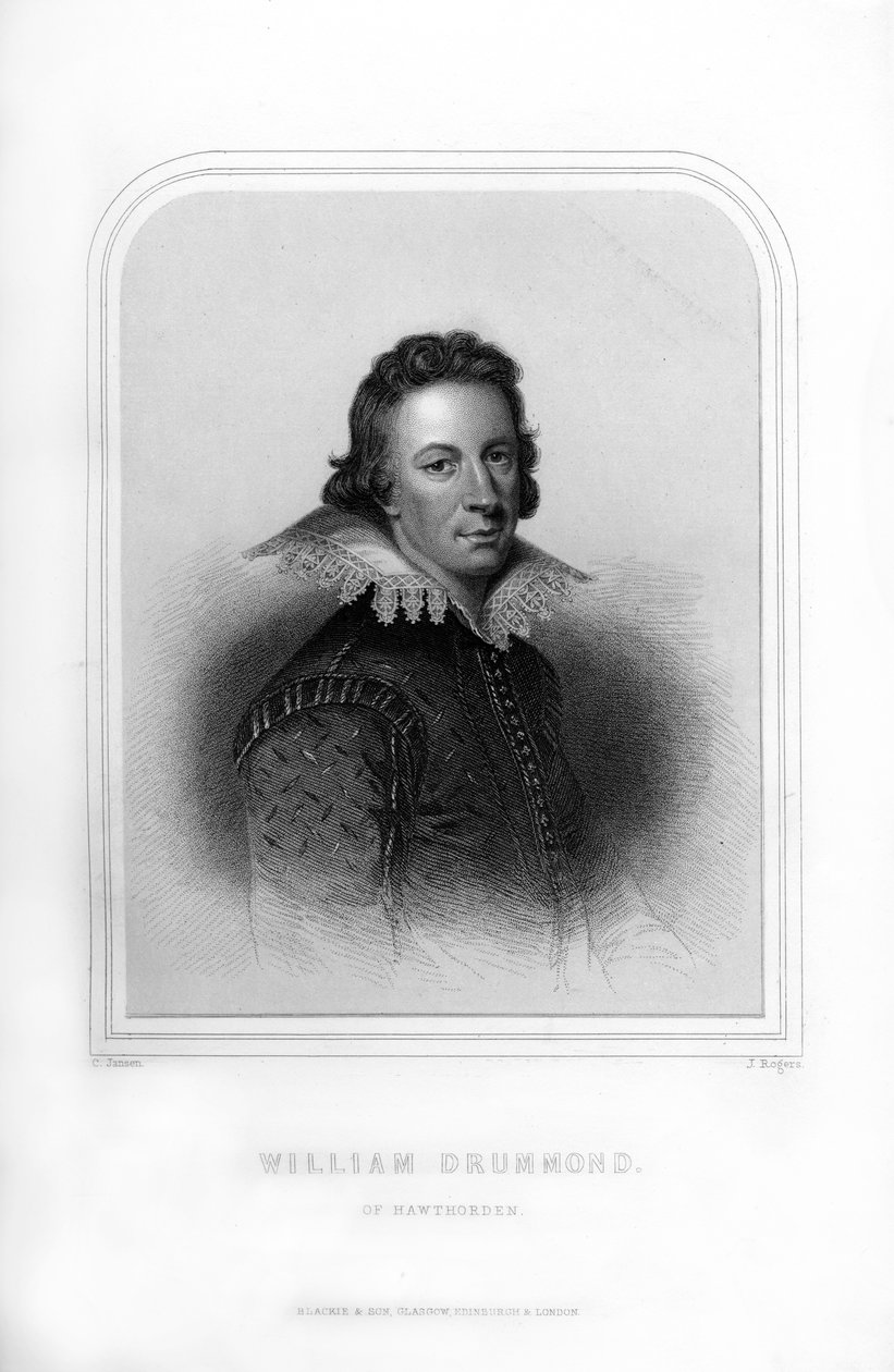 ウィリアムドラモンド、スコットランドの詩人、1870年。 作： J.ロジャース