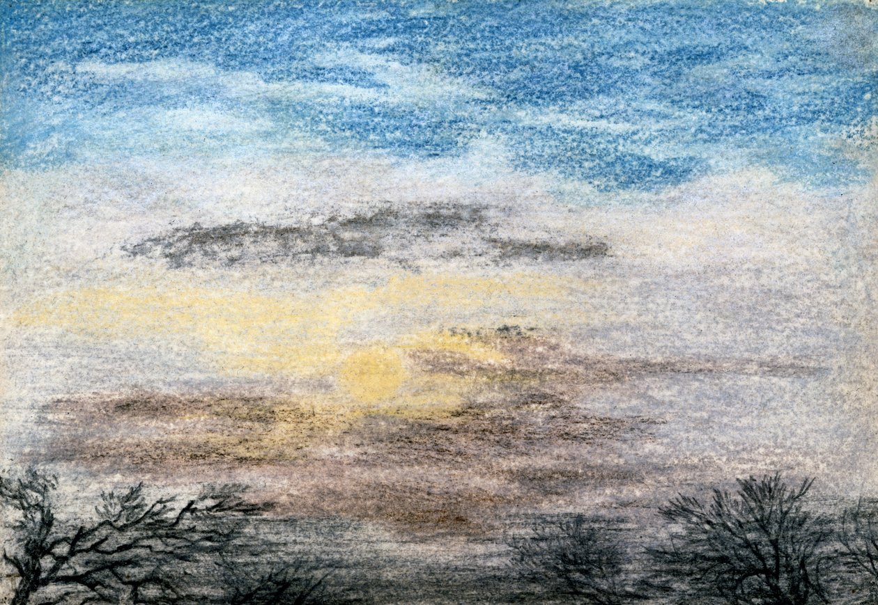 Chromatics of the Sky、1883年10月27日（紙にチョークとクレヨン） 作： JSダイソン