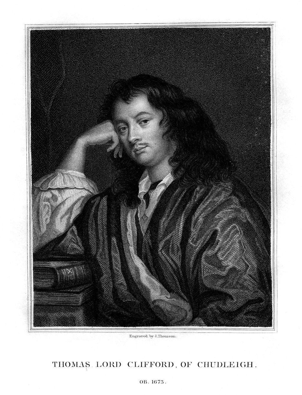トーマスクリフォード、イギリスの政治家、政治家、チャドリーの初代男爵クリフォード、1828年。 作： J・トムソン