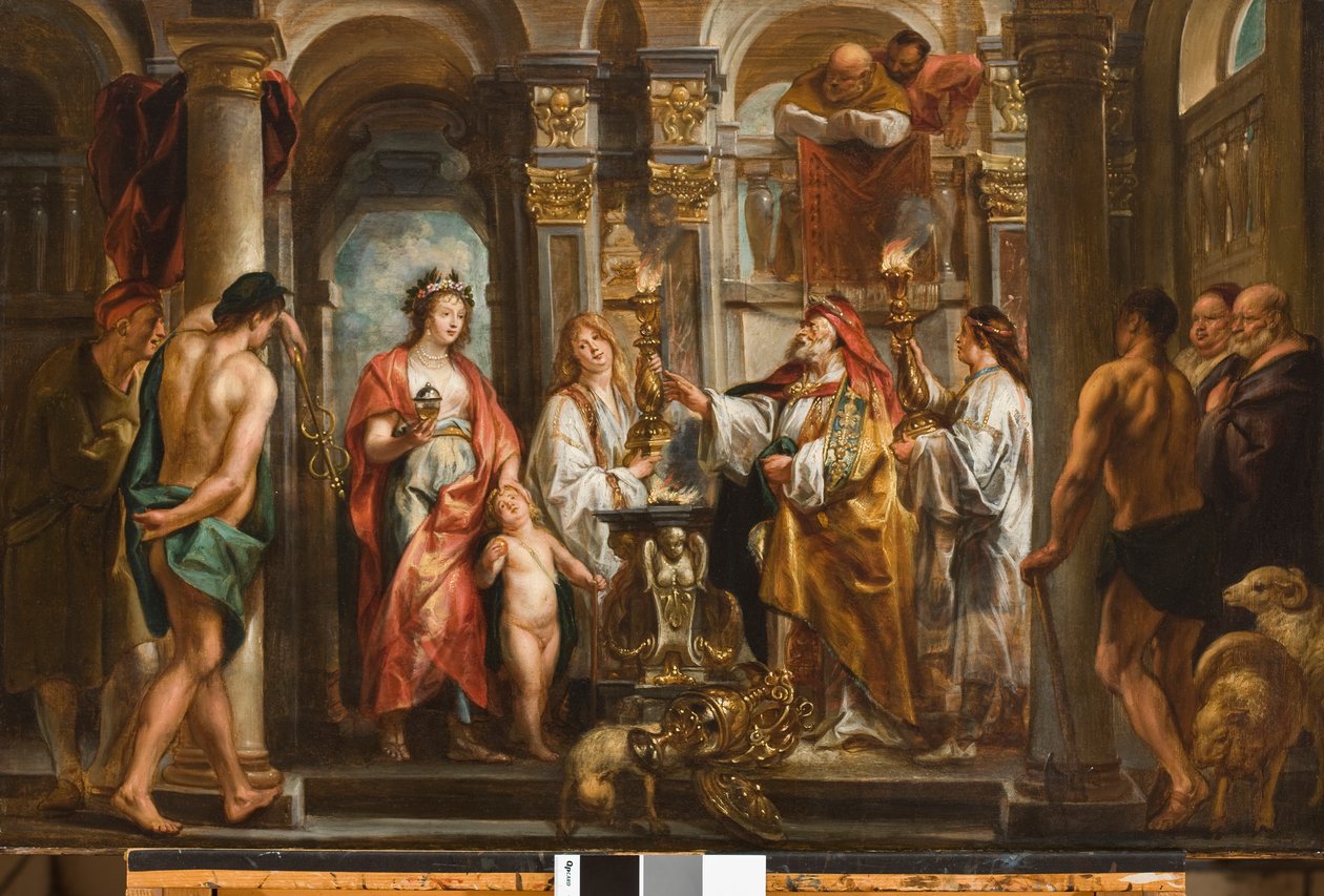 オラクル（Thetis and Achilles Before the Oracle）1643年以前（パネル上の油はメゾナイトに転送） 作： ジェイコブ・ヨルダーンス