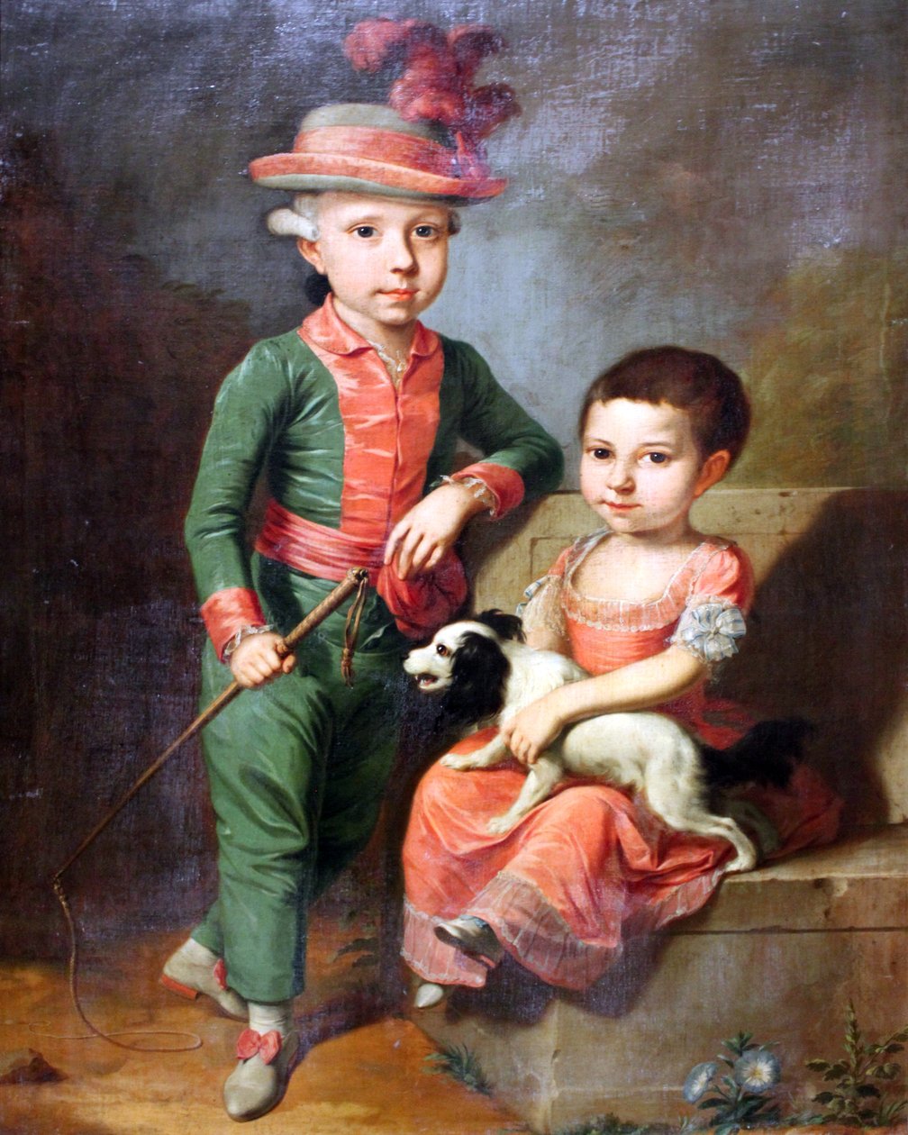 ヨハン・ゲオルク・フォン・ホルツハウゼン（1771-1846）とその妹のヘンリエッテ（1773-1834）の肖像 作： ヨハン・ヤコブ・ティシュバイン