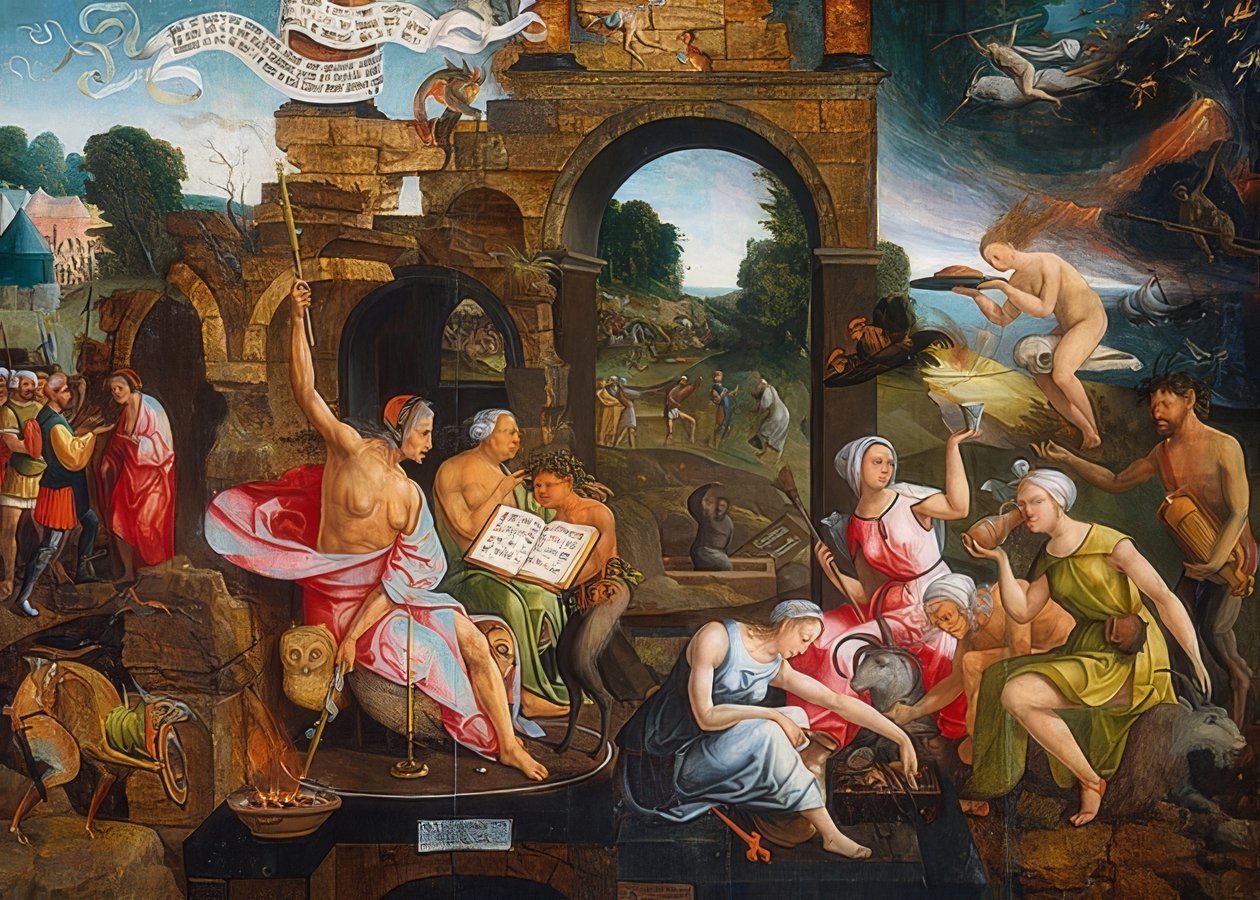 ソールとエンドアの魔女。 1526 作： ジェイコブ・コルネリス・ファン・ウースタネン