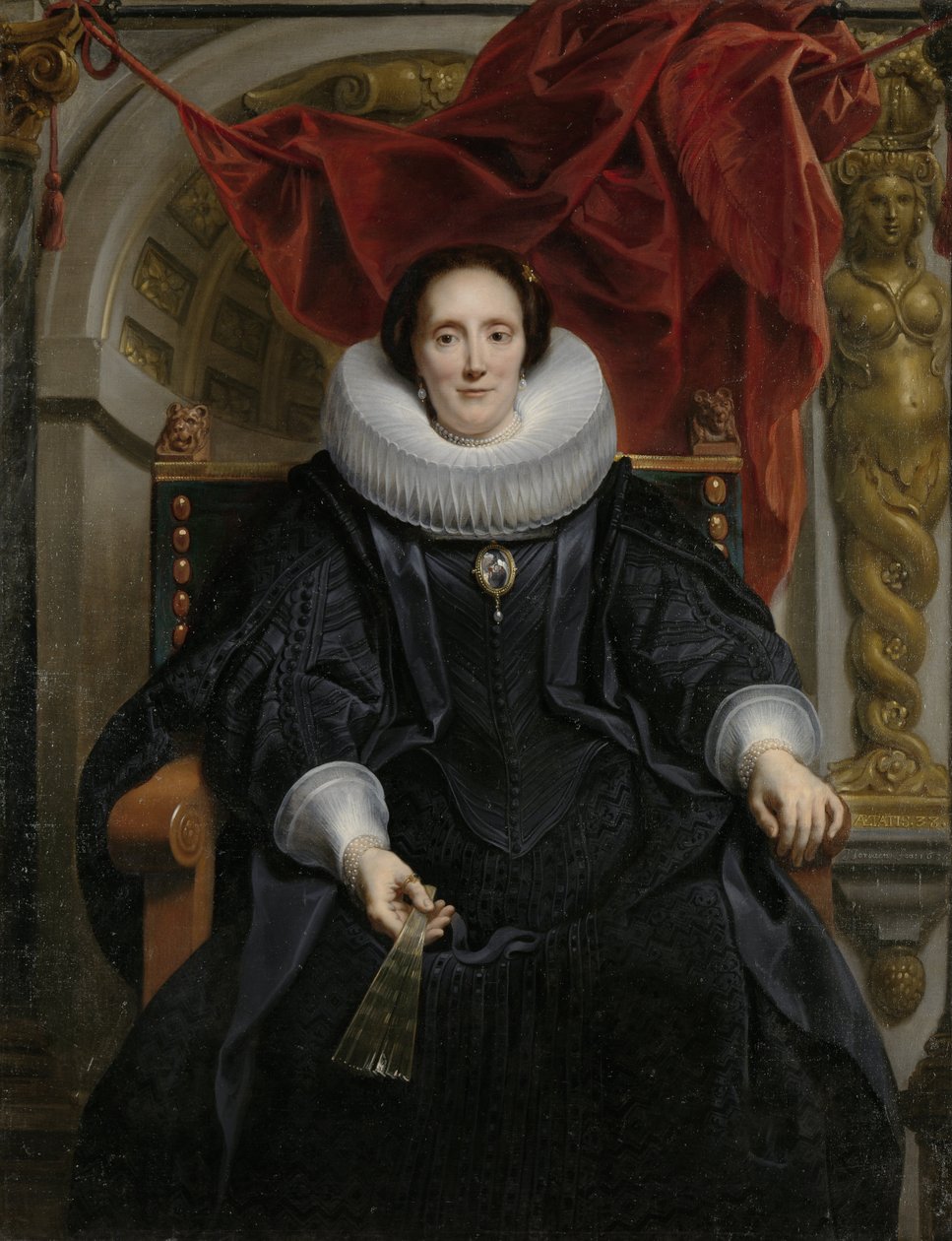 Catharina Behaghelの肖像、1635年 作： ジェイコブ・ヨルダーンス