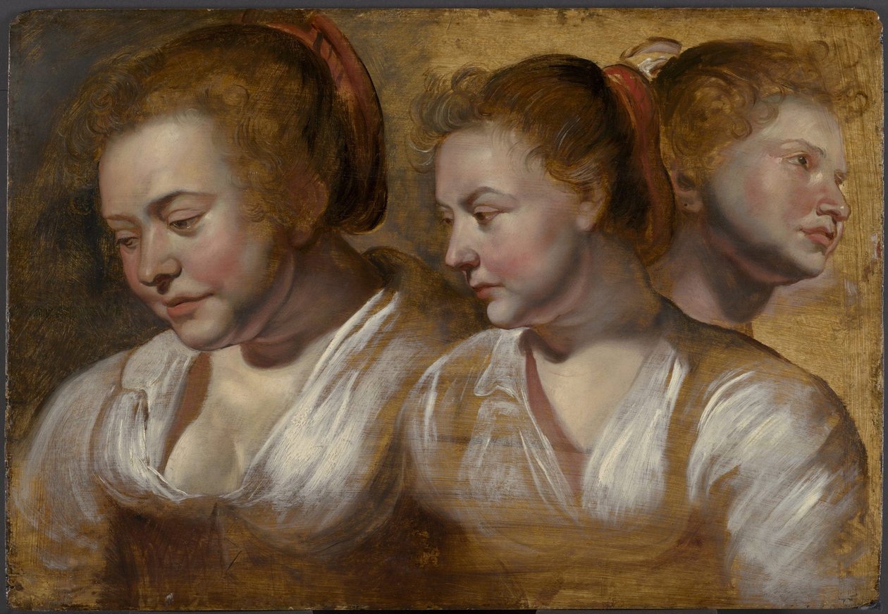 若い女性の3つの研究 作： ジェイコブ・ヨルダーンス